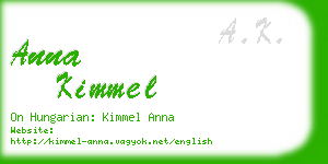 anna kimmel business card